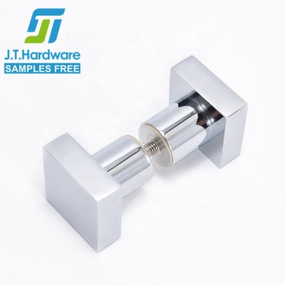 Hot Sale Square Interior Brass Stainless Steel Shower Hardware Glass Door Pull Knob