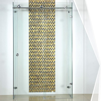 Stainless steel 304 frameless glass shower hardware sliding door system